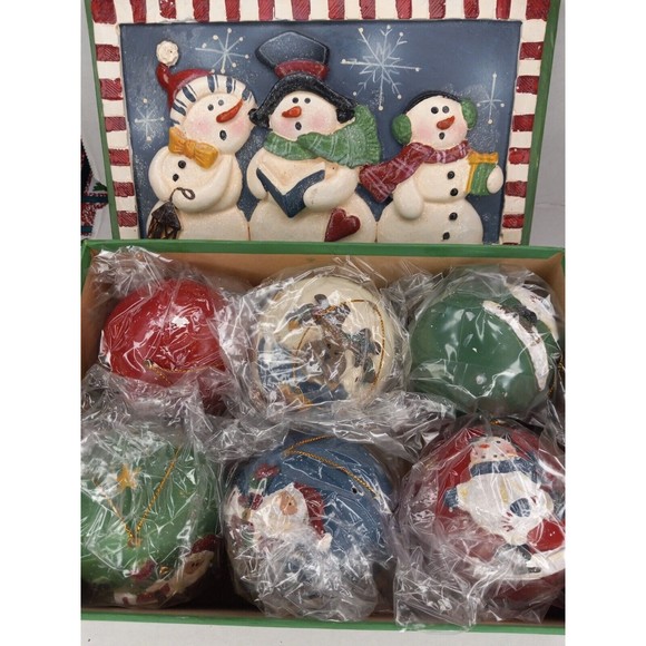 Unbranded Holiday Tractor Supply Christmas Ornaments Box Of 6
